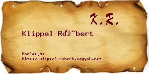 Klippel Róbert névjegykártya
